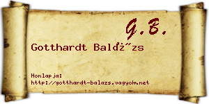 Gotthardt Balázs névjegykártya